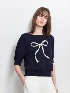 Vero Moda | New Summer Acetate Round-Neck Short-Sleeve Blouse