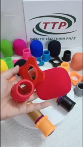Vỏ Bọc Micro Bằng Silicon Chống Trượt Chống Lăn Kèm Vỏ Xốp Bảo Vệ Đầu Micro