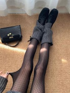 Ballet Shoes with Small Rhombus Pattern Black Stockings And Silk Whole Set Really Delicious Unbranded Womens Sportswear