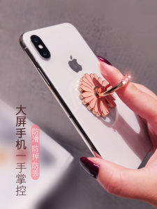 รูปดอกทานตะวันรูปหัวใจสีทองสีขาว ที่รองโทรศัพท์แบบหมุนได้ อุปกรณ์เสริมโทรศัพท์มือถือแบบพกพาที่ทนทาน