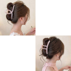 MENGWU | Elegant Pink Acrylic Hair Clip Large