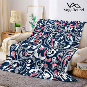 Winter Snow Scroll Flannel Blanket Warm Soft Halloween Christmas Decorative Couch Warm Cozy All-Season Gift