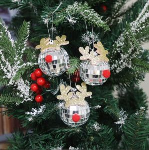 10 cái dễ thương phim hoạt hình gạc quả bóng gương mặt dây chuyền Cây giáng sinh giáng sinh tiệc tùng lễ hội bố cục cảnh cây giáng sinh Quà Tặng đạo cụ tự làm đồ trang trí treo lên