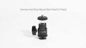 SmallRig 1/4" Camera Hot Shoe Mount Ballhead Tripod with Additional 1/4" Screw 2pcs Pack 2059