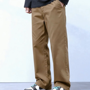Celana Chino Oversize Panjang Pria Standar Reguler Fit Celana Chino Baggy Pants Bahan Chino Katun Twill Tidak Melar Tebal