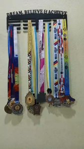 3 Tier Medal Rack Holder DREAM BEIIEVEE ACHEVE Premium Medal Display Hanger Medal Hanger Display