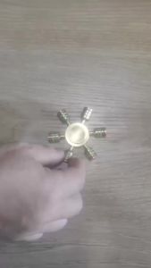 Meade | Metal Hand Spinner 6 Arm - Decompression Fidget Toy EDC Gadgets Anxiety Stress Relief for Adults Kids Antiestres Juguete
