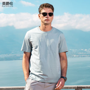 Enjeolon | Retro Ink Marble Texture T-Shirt Short Sleeve Men