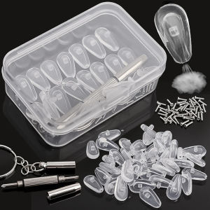 Soft Silicone Glasses Nose Pad Eyeglasses Repair Accessories Kit Transparent Non-Slip Replacement Nosepads 20Pcs/Set 10Pcs/Set