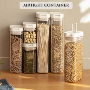 Airtight Container | Food Storage Box Organizer Food Container | Balang makanan kering berpenutup | Bekas rempah dapur | 密封罐