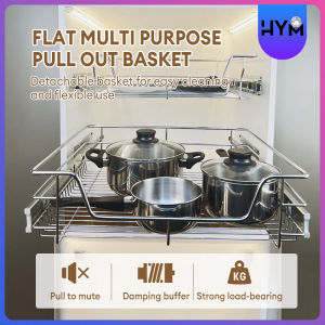 HYM Pull Out Dish Rack For Cabinet Stainless Kitchen Cabinet Organizer Storage Multi Functional Accessories Organizers