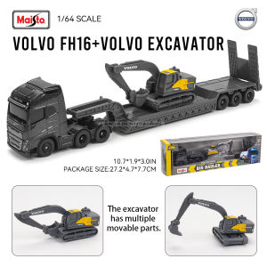 Maisto 1:64 SCANIA 770 S Volvo Forklift Transport Vehicle Excavator die-cast precision model car Model collection gift