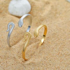 SKYRIM Titanium Steel Bracelet Snake Pattern Curved Tail Open Bracelet Womens Bracelet as a Gift for Friends