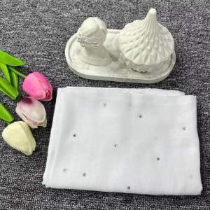 Segi Empat Paris Swarovski Tabur Polos || Hijab Paris Jadul Swarovski