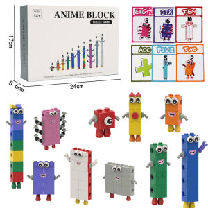 10 Numberblocks Building Blocks Small Square Bricks Small Particle Puzzle Assembly Toy Ornaments Figurine Models