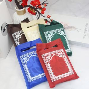 Muslim Portable Prayer Rug Travel  Rainproof Fabric  Prayer Rug Islam Worship Prayer Mat Pocket Pilgrimage Rug