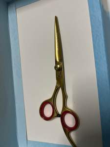 Barber scissors gold color 6 inch