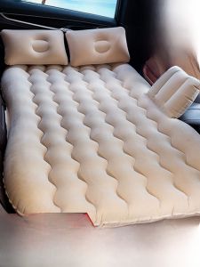 Inflatable Car Mattress Sleep Aid Vehicle Travel Bed Rear Seat Car Mat PVC Flocking Fabric Car Teng Brand Cqc1 Model China Made