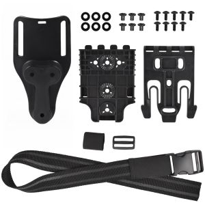 3 ชิ้น Quick Release Drop Leg Holster Kit พร้อมอะแดปเตอร์ QLS 19/22 - ห่วงเข็มขัด ยืดหยุ่นสบายและยางสําหรับล่าสัตว์และตกปลา