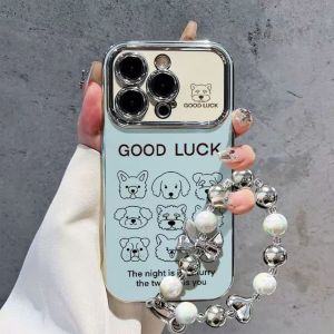 Casepark เคสปลอกสำหรับ Samsung A15 A20s A05 A03s A14 A04E A12 A05s A11 A32 A04 A10s A54 A50 A24 A52 A2การ์ตูนลูกสุนัขน่ารัก4G 5G พร้อมห่วงโซ่ไฟฟ้าเคสเลนส์โทรศัพท์หน้าต่างขนาดใหญ่เคสป้องกันเลนส์ซิลิโคนนิ่มกันกระแทก