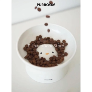 [พร้อมส่ง] Purroom ชามเซรามิค ลูกไก่น้อย Slow Feeder สไตล์มินิมอล ชามอาหารแมว จานข้าวหมา จานข้าวแมว