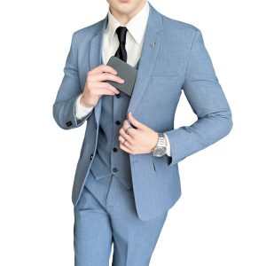 Bộ Vest Công Sở Nam Dáng Ôm - Áo Khoác Vest Quần Màu Trơn Vest Cưới Size Lớn Cho Quý Ông M-7XL Bộ Trang Phục Thời Trang