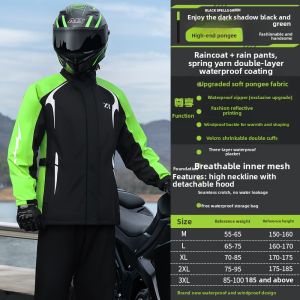 KeyRu | Rainproof Motorcycle Raincoat for Men Adult Separable Suit
