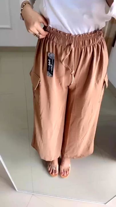 Celana Cargo Cringkle Airflow Wanita premium