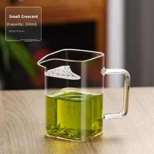 Large Capacity Glass Tea Cup Heat Resistant Moon Tooth Filter Tea Water Separation Office Personal Dedicated Tea Cup