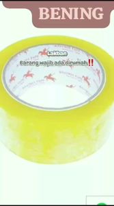 P2 JOLIE/Lakban OPP Tape/Lakban Clear Bening Ksatria tape 48mm x 100yard/isolasi 1 inch 45mm x 80yard/SATUAN/ PER PCS