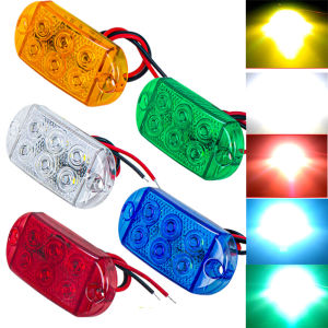 2PCS 6LEDs High-brightness Waterproof Strobe Light LED Flash Warning Light 12V 24V Trailer Car Truck Signal Lamp Indicator Light