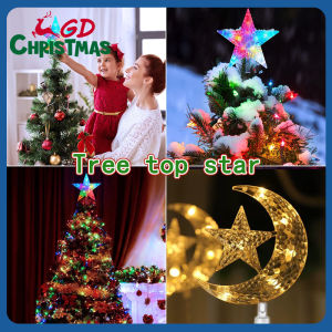 GD Christmas Christmas Tree Star Topper Lights 16/22cm Decorations for Christmas Indoor and Outdoor Tree Topper