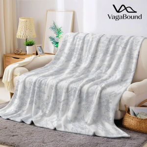 BILIBILI | Vintage Damask Flannel Blanket Warm Soft Halloween Christmas Decorative Couch Warm Cozy All-Season Gift