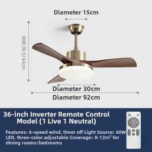 YYD | High-end New Chinese Style Ceiling Fan Light