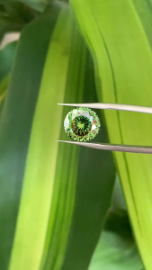 Kim cương Moissanite màu Xanh 100cut Size 4.0 - 8.1 ly kèm kiểm định GRA Mỹ Yuumigems