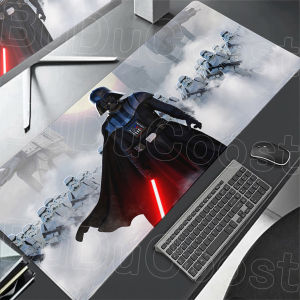 Bandai | Large Gamer Rubber Non-slip Base Desk Mat 400x900mm Star Wars Mouse Pad with Lock Edge Keyboard Rug PC Gaming Office Accessories