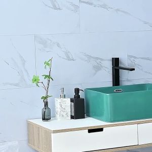 Self adhesive PVC Waterproof Marble Pattern Wallpaper Wall Stickers Floor Sticker Home Decor Living Room Bedroom Bathroom