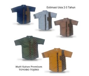 baju Muslim anak Laki laki usia 2-3 Tahun|Kemeja Koko Lengan pendek|koko kombinasi batik|Koko anak terbaru|baju anak murah