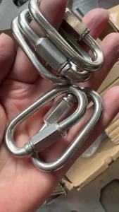 1pcs Quick Link Ring Stainless Steel Heavy Duty Carabiner D-Lock Repair Pet Keychain for Outdoor Travel Equipment M4 M5 M6 M8