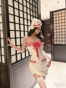 Váy Nhung Trắng Không Tay Ôm Vừa Vặn Mùa Thu Đông Váy Dự Tiệc Váy Dài Đến Giữa Váy Dài Đến Đầu Gối Váy Chữ a Váy Chữ a