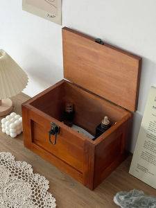 JUXIANYOU | Lockable Wooden Storage Box Large