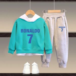Kids Casual Hat Sweatshirt Pants Set: Boys & Girls Two-Piece Outfit