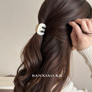 Small Size Acetate Pumpkin Hair Clip Womens 2025 New High-End Half-Updo Back of Head Shark Clamp Hair Accessories