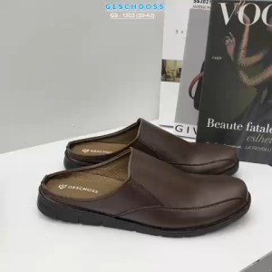 Sepatu Sandal Bustong Pria Geschoss GS-1303 Cokelat Bahan Sintetis Premium Size 39-43
