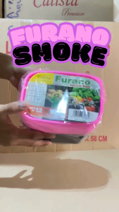 Calista Furano Smoke Sealware isi 6pcs Toples Plastik Kotakl Wadah Penyimpanan Kulkas Kotak Penyimpanan Dapur Food Containet