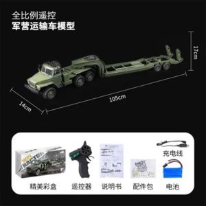 JDD[Available now][Fast delivery]WPL B36-3 Full Scale Military Remote Control Transport Vehicle Model 116 RC CAR Super long Crawler Monster CAR Monster Truck