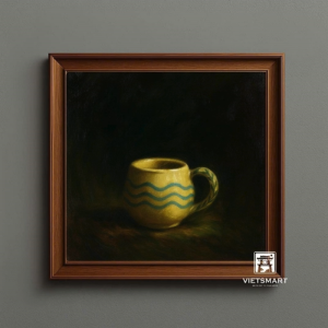 Tranh Nghệ thuật "Một Chiếc Cốc" VIETSMART ART - Sơn dầu 40 x 40cm