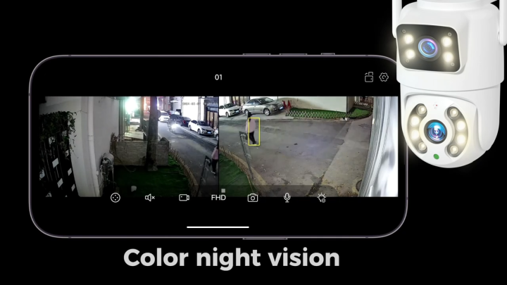 V380 Pro Dual Lens 8MP Outdoor CCTV Camera No Need Wifi Waterproof ...