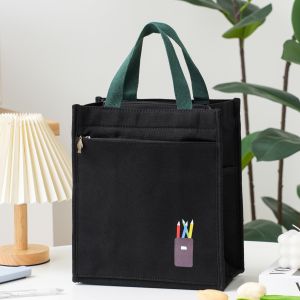 กระเป๋าผ้าใบ Canvas ความจุขนาดใหญ่ กระเป๋าใส่หนังสือ กระเป๋าถือสำหรับใช้ในชีวิตประจำวัน กระเป๋าใส่ของสำหรับไปทำงาน