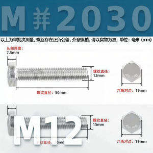 OPPU | 304 Stainless Steel Hexagon Head Extended Bolt